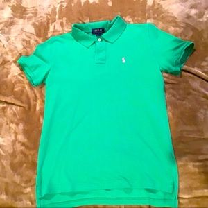 Ralph Lauren Polo Kelly Green boys size 18-20 polo shirt